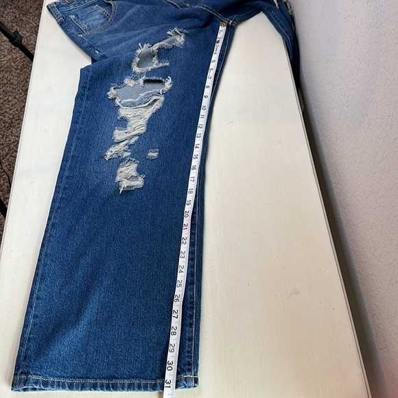 Pilcro The Joey High Rise Straight Leg Distressed Jeans Size 30 - Picture 16 of 16